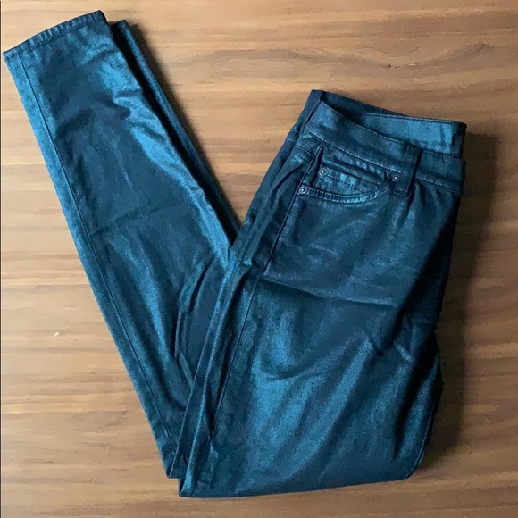7 For All Mankind Green The Skinny Jean Size 28 - Picture 2 of 7